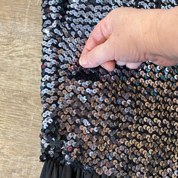 Vintage 80s Keyloun Sequin Bodice Jumpsuit Small Union Made USA Disco Glam - Picture 8 of 8